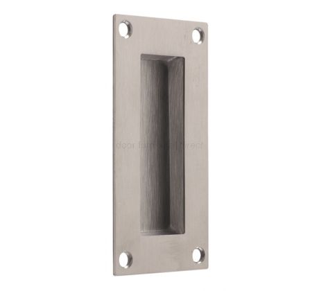 Satin Stainless Steel Rectangular Flush Pull 50x100mm
