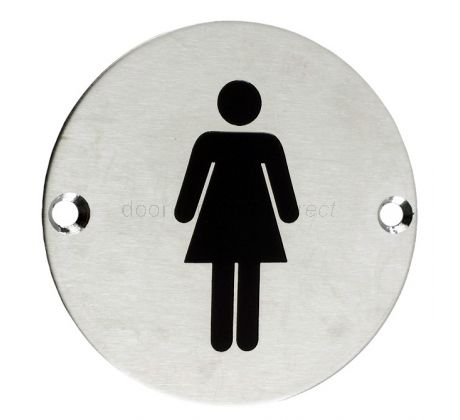 Stainless Steel Circular Female Symbol 76mm
