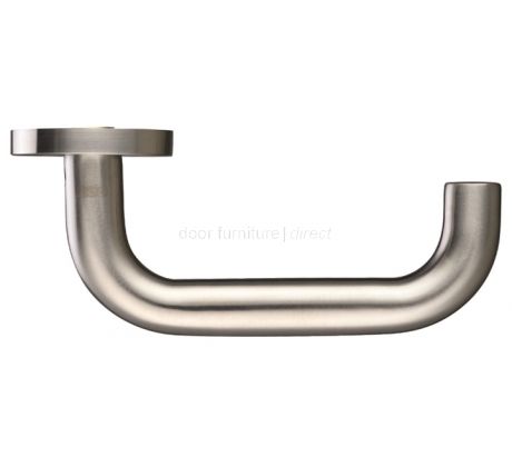 Satin Stainless Steel Return To Door Lever on Rose Set