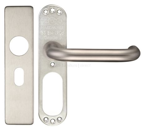 Satin Stainless Steel Lever with Oval Cover Plate 180x45mm