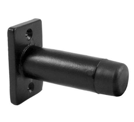 Black Iron Rustic Projection Door Stop 74mm
