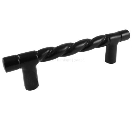 Black Iron Rustic Rope Design Pull Handle