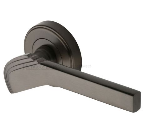 Tiffany Matt Bronze Art Deco Lever On Rose