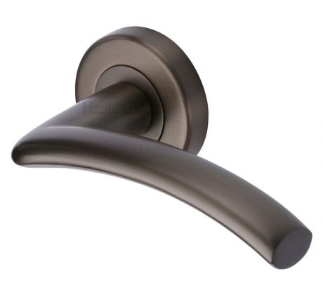 Matt Bronze Centaur Lever on Rose Door Handles