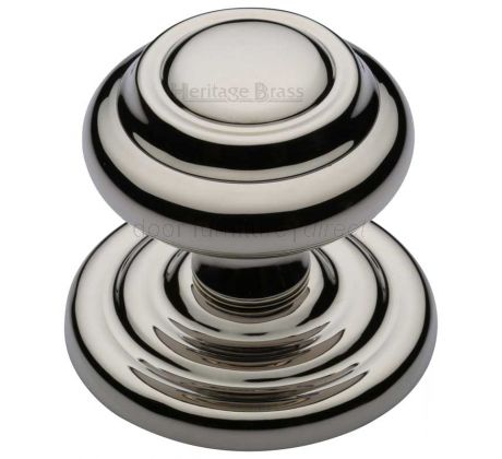 Polished Nickel Decorative Centre Door Knob 89mm