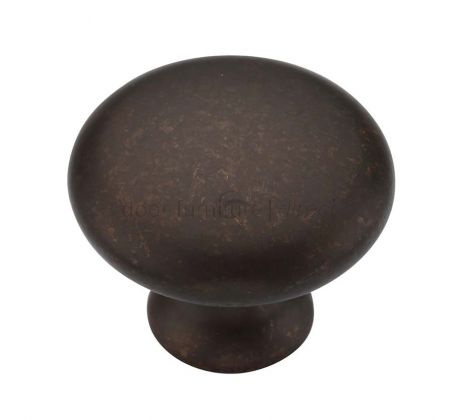 Matt Bronze Classic Round Cabinet Knob