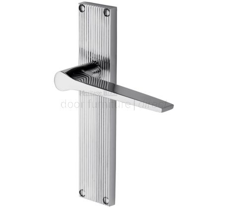 Gio Reeded Polished Chrome Latch Door Handles RR4710