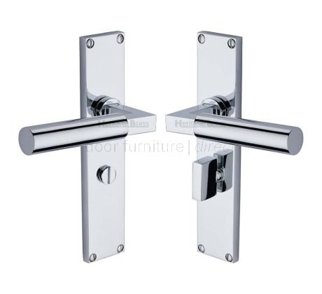 Heritage VT6330 Polished Chrome Bauhaus Bathroom Handles