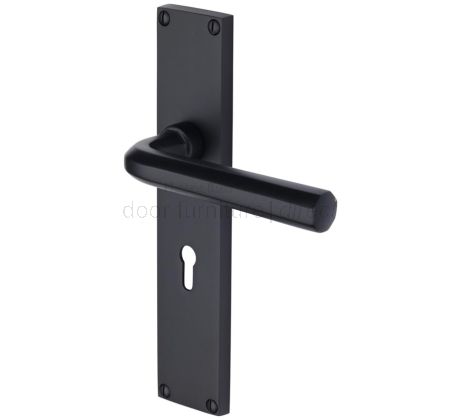 Octave Matt Black Keyhole Door Handles VT5900