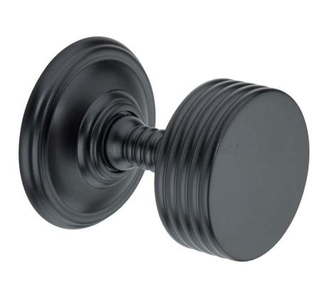 Oxford Matt Black Door Knob Set SB2124BLK