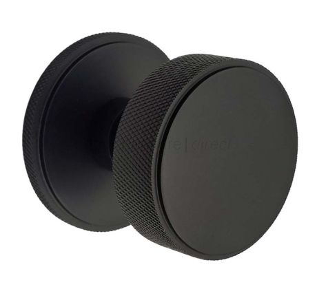 Connaught Matt Black Door Knob Set SB2123BLK