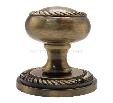 Georgian Antique Brass Mortice Door Knobs SB2119ANT