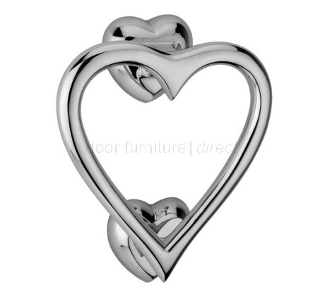 Heart Door Knocker Polished Chrome 135mm SB4110PC
