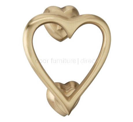 Heart Door Knocker Satin Brass 135mm SB4110SB