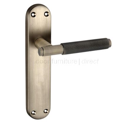 Connaught Matt Antique Brass Knurled Latch Door Handles