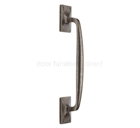 Rustic Pewter Cranked Pull Handle 305mm