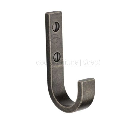 Rustic Pewter Single Coat Hook 80mm