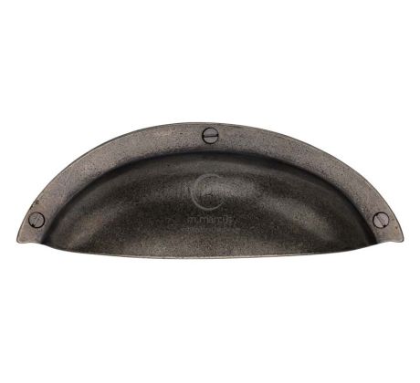 Rustic Pewter Elongated Drawer Pull 152mm