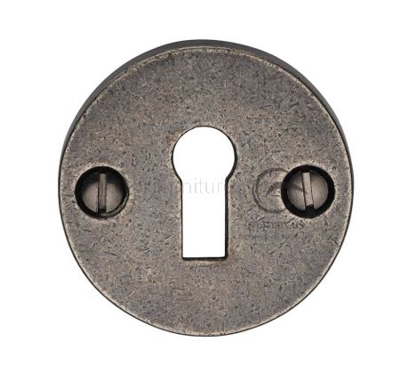 Rustic Pewter Round Key Escutcheon 45mm