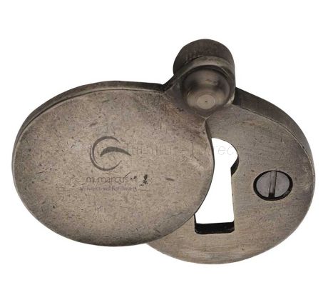 Rustic Pewter Round Covered Escutcheon 45mm