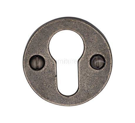 Rustic Pewter Round Euro Profile Escutcheon 45mm