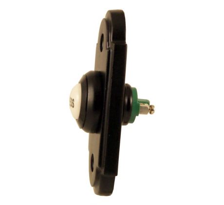 Matt Black Shaped Bell Push with China Press 76x33mm