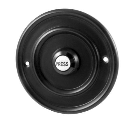 Matt Black Circular Bell Push with China Press 100mm