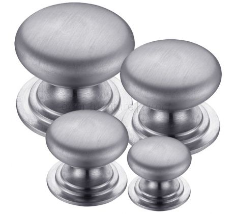 Satin Chrome Victorian Style Cabinet Knobs