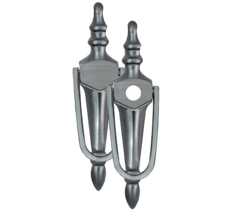 Fab&Fix Victorian Hardex Graphite Slim Face Fix Urn Knocker 200x55mm