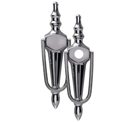 Fab&Fix Victorian Hardex Chrome Slim Face Fix Urn Knocker 200x55mm