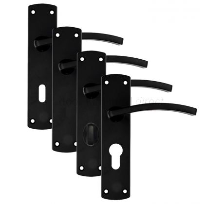 Black door handle with lock online