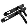 Fab and Fix Balmoral Smooth Black Door Handles 92mm Centres