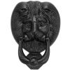 Fab and Fix Antique Black Lion Head Door Knocker