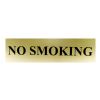 Brushed Gold Effect No Smoking Sign 220x60mm