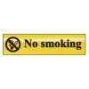 Brass Effect No Smoking Sign 200x50mm