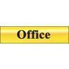 Polished Gold Effect Office Sign 200x50mm