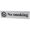 Chrome Effect No Smoking Sign 200x50mm