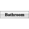 Chrome Effect Bathroom Sign