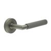 Gun Metal Linear Lever on Rose Door Handles