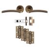 Tavira Antique Brass Door Handle Pack