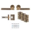 Lagos Antique Brass Door Handle Pack