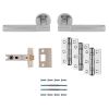 Lagos Polished Chrome Door Handle Pack