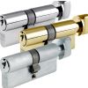 Key And Turn Euro Profile Cylinder 5 Pin Keyed to Differ