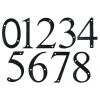 Fab and Fix Antique Black Door Numerals 0-9 and Letters A-F 80mm