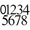 Fab and Fix Smooth Black Door Numerals 0-9 and Letters A-F 80mm