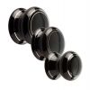Black Silverline Porcelain Cabinet Knob