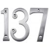 Satin Chrome Screw Fix Door Numbers 0-9 3in (76mm)