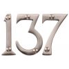 Satin Nickel Screw Fixed Front Door Numbers 0-9 2in (51mm)