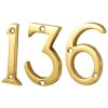 Polished Brass Screw Fixed Door Numerals 0-9 2in (51mm)