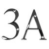 Fab and Fix Hardex Chrome Door Numerals 0-9 and Letters A-F 80mm